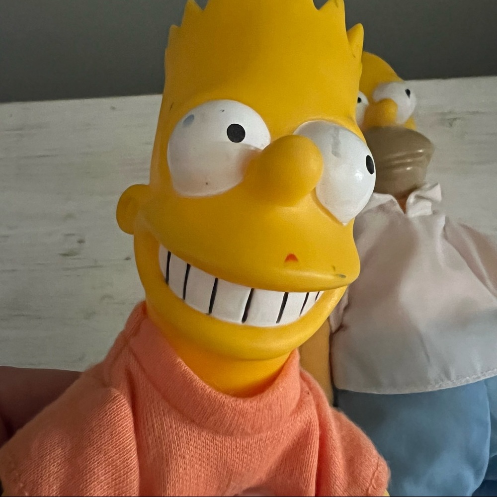 Simpsons Vintage 1990s Soft Body Dolls Homer Bart - Picture 9 of 16